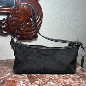 Coach Black Signature Pattern Bag